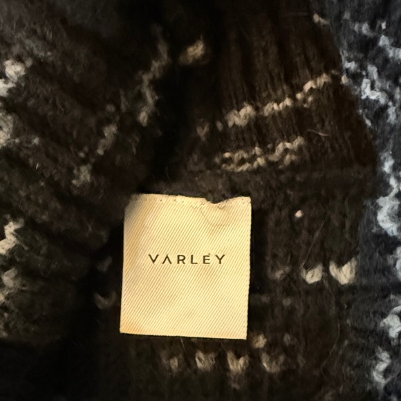 Varley Marlena Turtleneck Sweater Black White Size Small - Picture 6 of 8